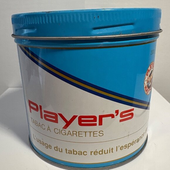 Players Cigarette Tobacco Tin 200g Blue & White Vintage Collectible - Picture 4 of 8